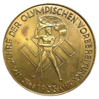 Original WWII German Olympic Games plaque - militaria - 1936 - Deschler München