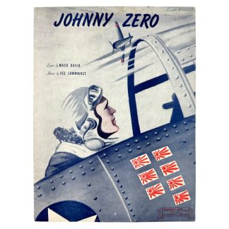 Original WWII US sheet music Johnny Zero 1943