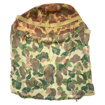 Original WWII USMC M1 helmet camouflage mosquito cover