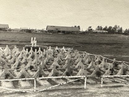 Original WWII German Waffen-SS photo of the 'Das Reich' cemetery in Jelna 1941