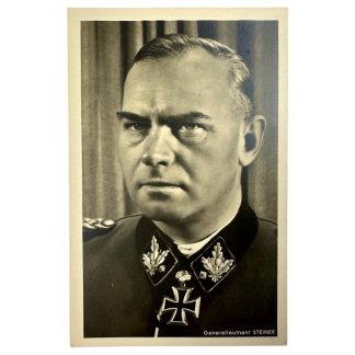 Original WWII German Waffen-SS postcard Felix Steiner - Militaria