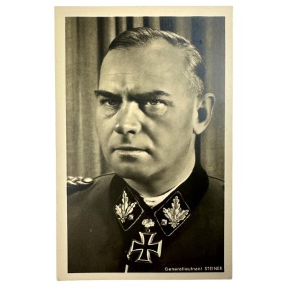 Original WWII German Waffen-SS postcard Felix Steiner - Militaria