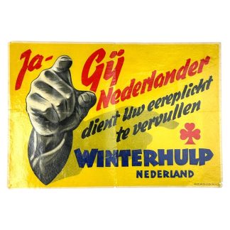 Original WWII Dutch Winterhulp Nederland poster