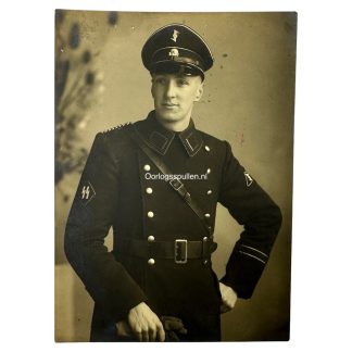 Original WWII Dutch SS portrait photo - militaria