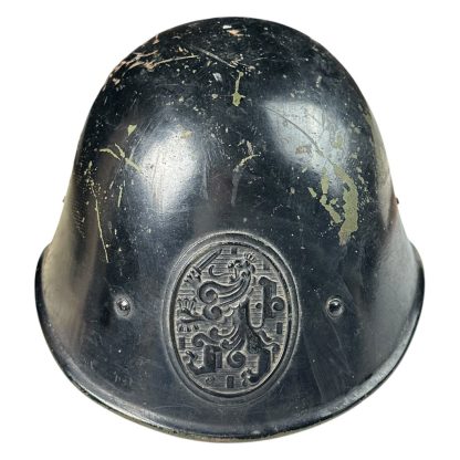 Original WWII Dutch helmet for Police/LBD/NBS