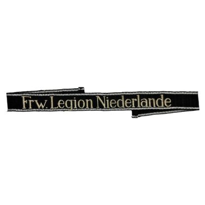 Original WWII Dutch SS-Freiwilligen Legion Niederlande cuff title - militaria - Waffen-SS cloth insignia - Vrijwilligers legioen Nederland