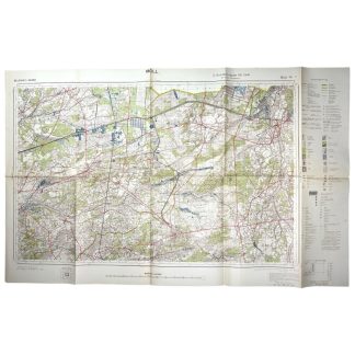 Original WWII German army map of Mol in Belgium