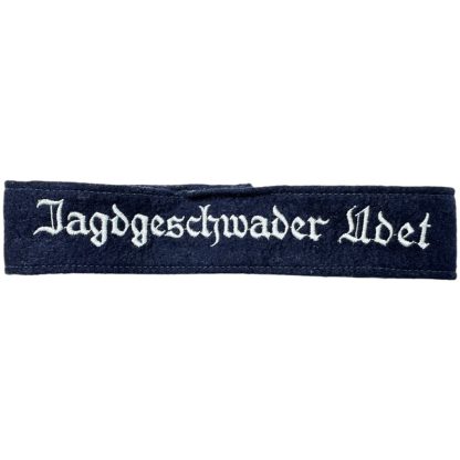 Original WWII German Luftwaffe 'Jagdgeschwader Udet' cuff title