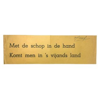 Original WWII Nederlandsche Arbeidsdienst placard