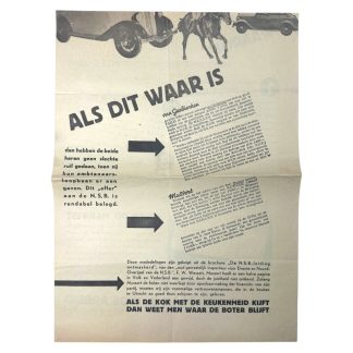 Original WWII Dutch NSB flyer