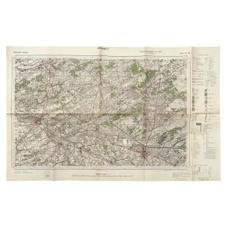 Original WWII German army map of Hasselt in Belgium 1941 Zolder, Diest, Lummen, Helchteren, Houthaelen, Heusden