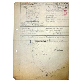 Original WWII German minefield map of the area of Eifel/Westwall - Hellenthal - Daubenscheid - Hollerath. - 1944 - Militaria