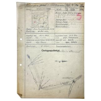 Original WWII German minefield map of the area of Eifel/Westwall - Hellenthal - Daubenscheid - Hollerath. - 1944