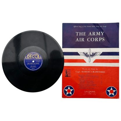 Original WWII US army record and sheet music 'The Army Air Corps'