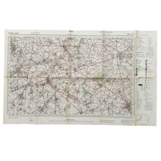 Original WWII German army map of Ath in Belgium