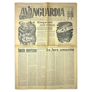 Original WWII Italian Waffen-SS newspaper - militaria - 29. Waffen-Grenadier-Division der SS (italienische Nr. 1).