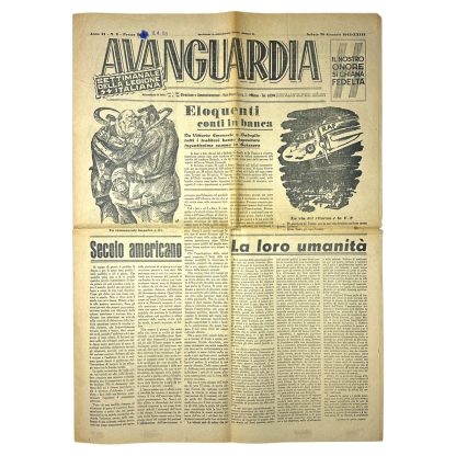 Original WWII Italian Waffen-SS newspaper - militaria - 29. Waffen-Grenadier-Division der SS (italienische Nr. 1).