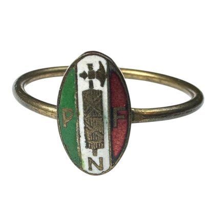 Original WWII Italian fascist P.N.F. ring - militaria