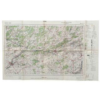 Original WWII German army map of Lierre in Belgium 1941 militaria