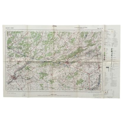 Original WWII German army map of Lierre in Belgium 1941 militaria