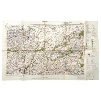 Original WWII German army map of Lokeren in Belgium