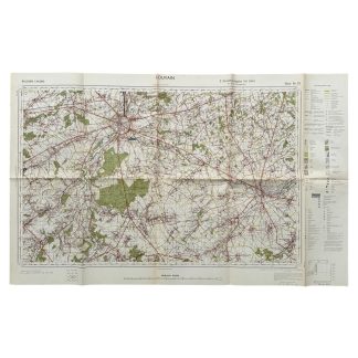 Original WWII German army map of Louvain in Belgium 1941