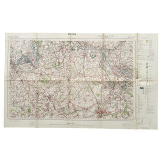 Original WWII German army map of Malines in Belgium 1941 militaria