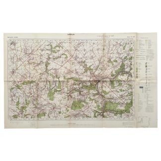 Original WWII German army map of Namur in Belgium