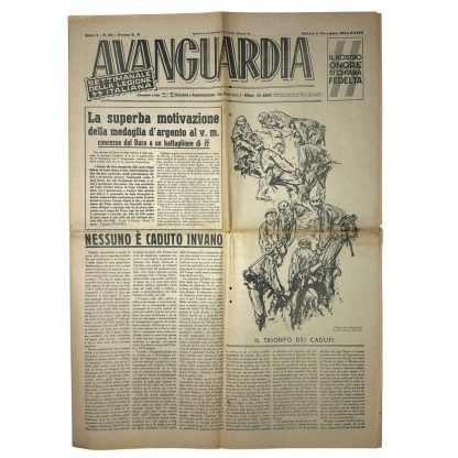 Original WWII Italian Waffen-SS newspaper - 29. Waffen-Grenadier-Division der SS (italienische Nr. 1).