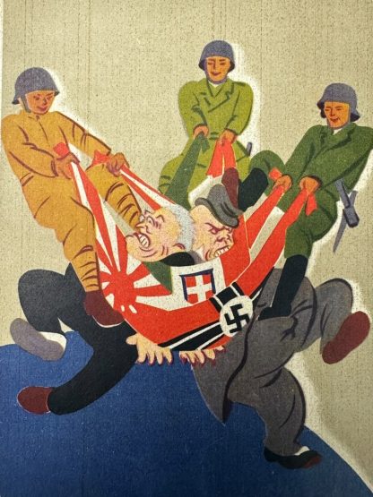 Original WWII Italian fascist propaganda postcard