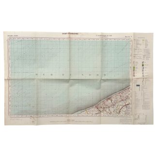 Original WWII German army map of Dunkerque (Duinkerke) in France