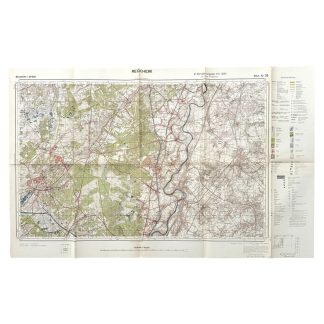 Original WWII German army map of Reckheim in Belgium