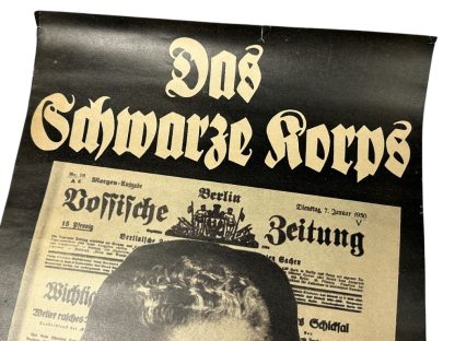 Original WWII German SS ‘Das Schwarze Korps’ window poster