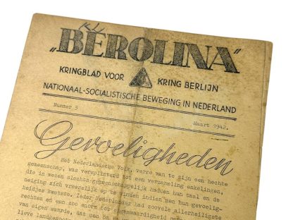 Original WWII Dutch NSB newspaper for members in Berlin