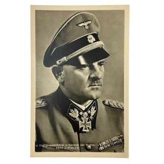 Original WWII German Waffen-SS postcard of Sepp Dietrich