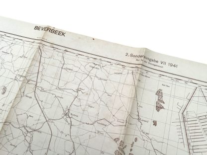 Original WWII German army map of Beverbeek in Belgium 1941