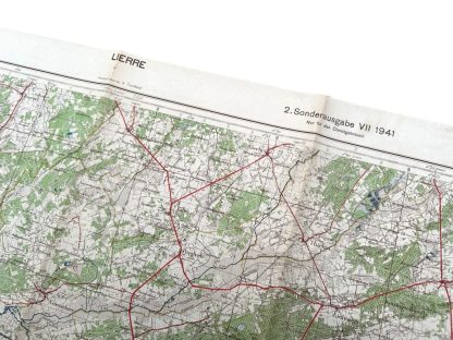 Original WWII German army map of Lierre in Belgium