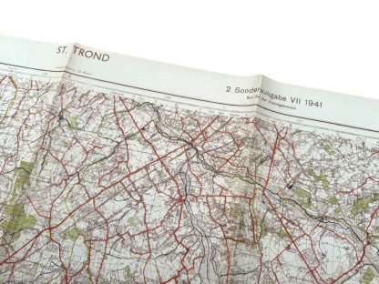 Original WWII German army map of St.Trond in Belgium - Image 2