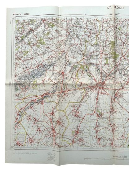 Original WWII German army map of St.Trond in Belgium - Image 3