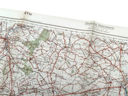 Original WWII German army map of Ath in Belgium