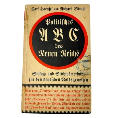 Original WWII German book 'Politisches ABC des neuen Reichs' from Amsterdam