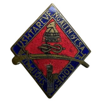 Original WWII Italian enameled fascist pin for the Albania campaign - militaria