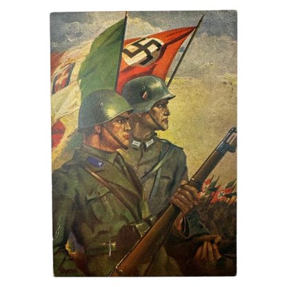 Original WWII Italian propaganda postcard militaria