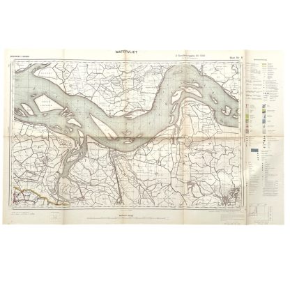 Original WWII German army map of Watervliet in Belgium