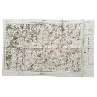 Original WWII German army map of Wavre in Belgium militaria