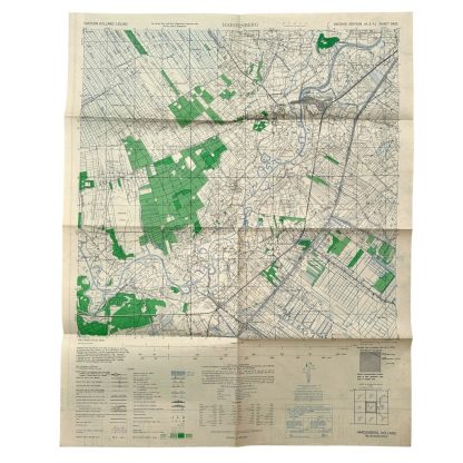 Original WWII US army map of Hardenberg 1944 militaria