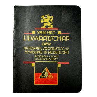 Original WWII Dutch NSB membership booklet