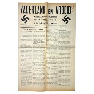 Original WWII Flemish NSVAP newspaper