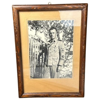 Original WWII German SS-Polizei-Division 'Sahariana' portait photo - militaria