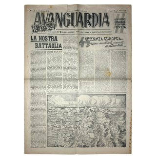 Original WWII Italian Waffen-SS newspaper militaria Giornale originale delle Waffen-SS italiane della seconda guerra mondiale